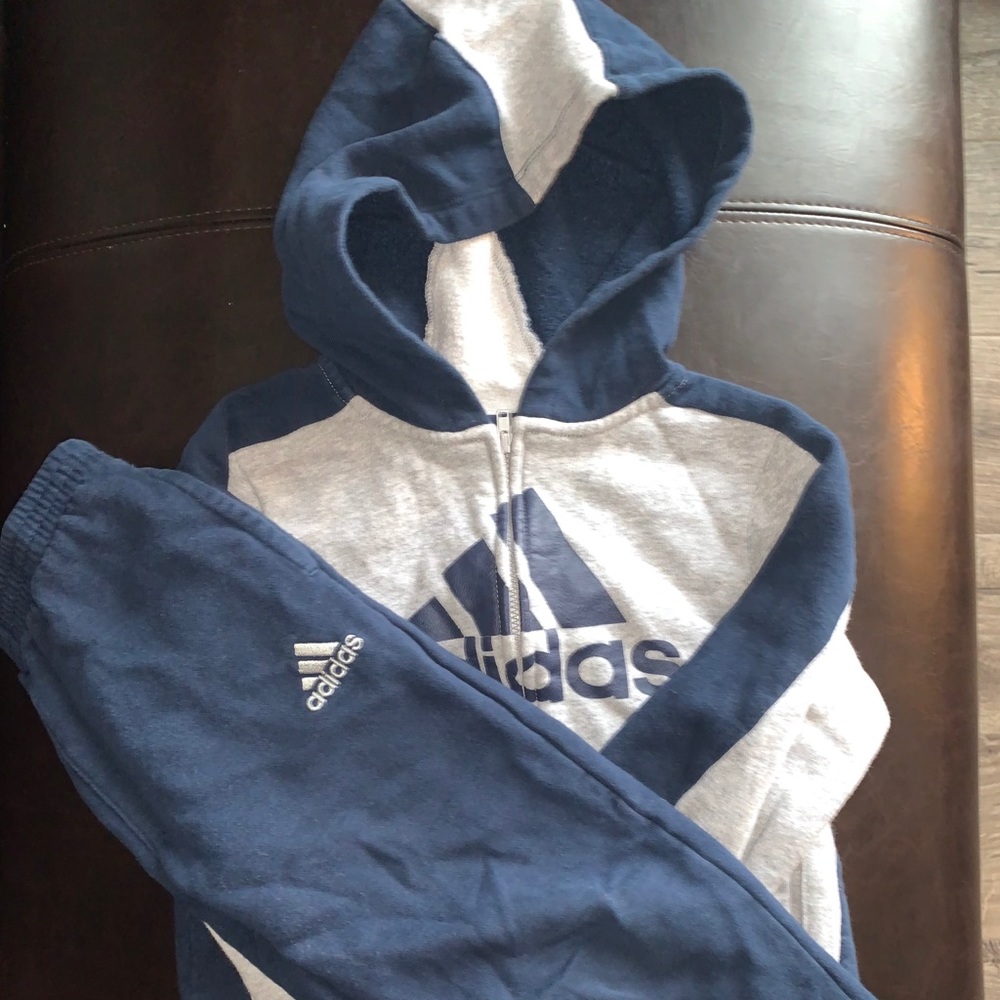 Boy’s Grey & Navy Adidas Jumpsuit Set